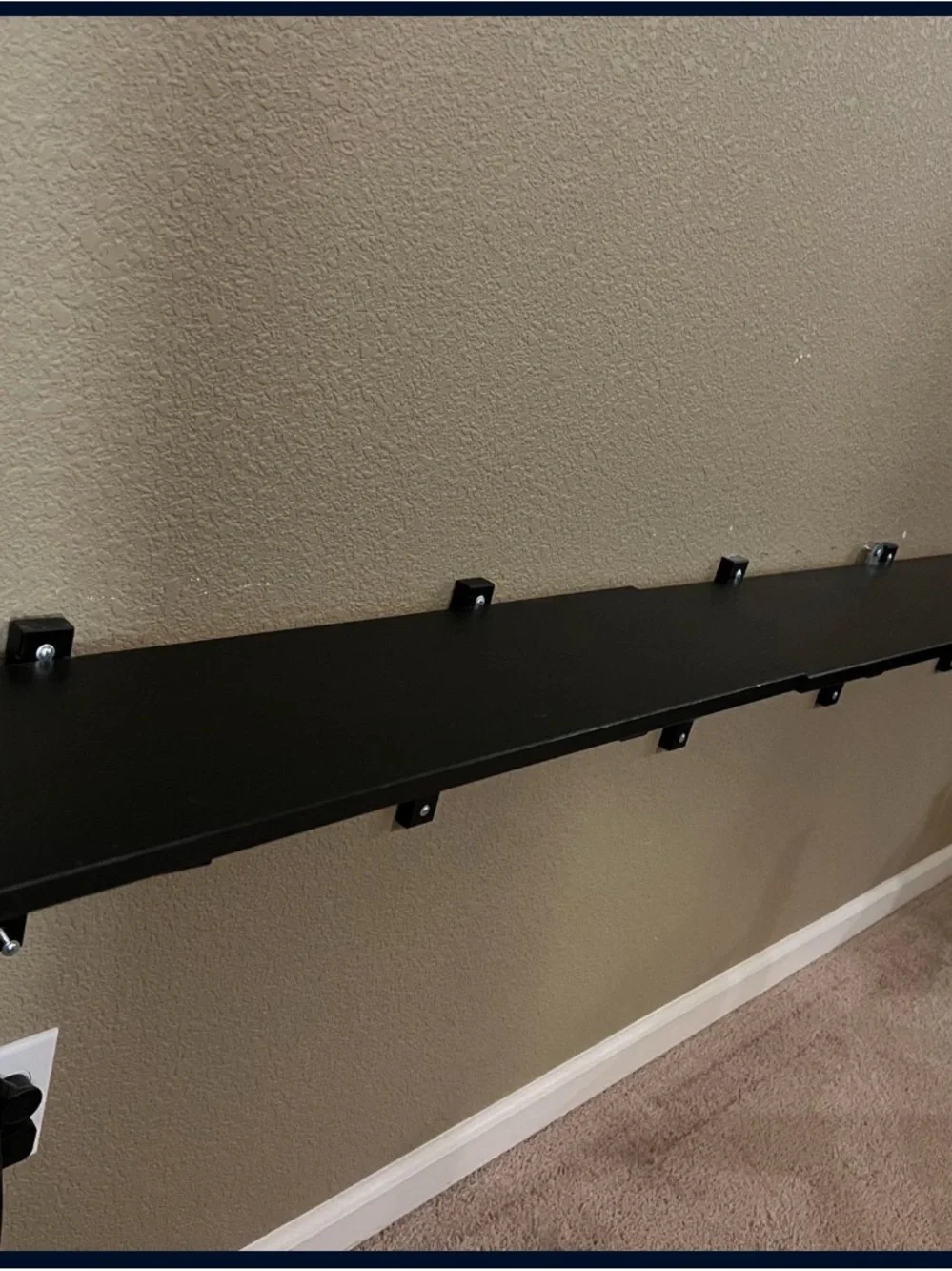 IKEA Black Wall Display Shelf - Floating Decor Rack